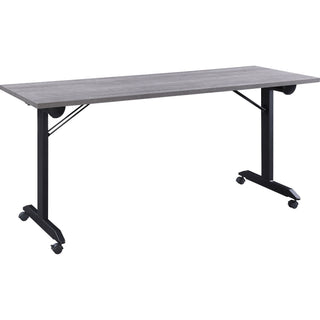 Lorell Mobile Folding Training Table - For - Table TopRectangle Top - Powder Coated Base - 200 lb Capacity x 63" Table Top Width - 29.50" Height x 63" Width x 24" Depth - Assembly Required - Weathered Charcoal - 1 Each