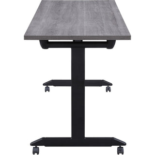 Lorell Mobile Folding Training Table - For - Table TopRectangle Top - Powder Coated Base - 200 lb Capacity x 63" Table Top Width - 29.50" Height x 63" Width x 29.50" Depth - Assembly Required - Gray - 1 Each