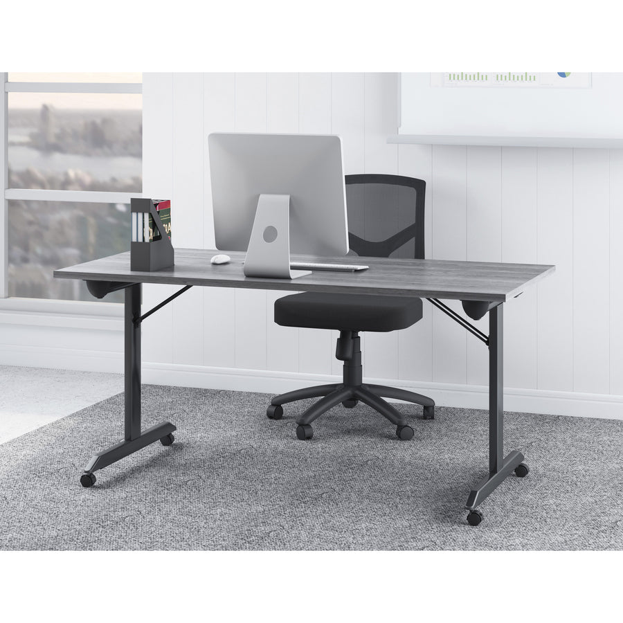 lorell-mobile-folding-training-table-for-table-toprectangle-top-powder-coated-base-200-lb-capacity-x-63-table-top-width-2950-height-x-63-width-x-2950-depth-assembly-required-gray-1-each_llr60741 - 5