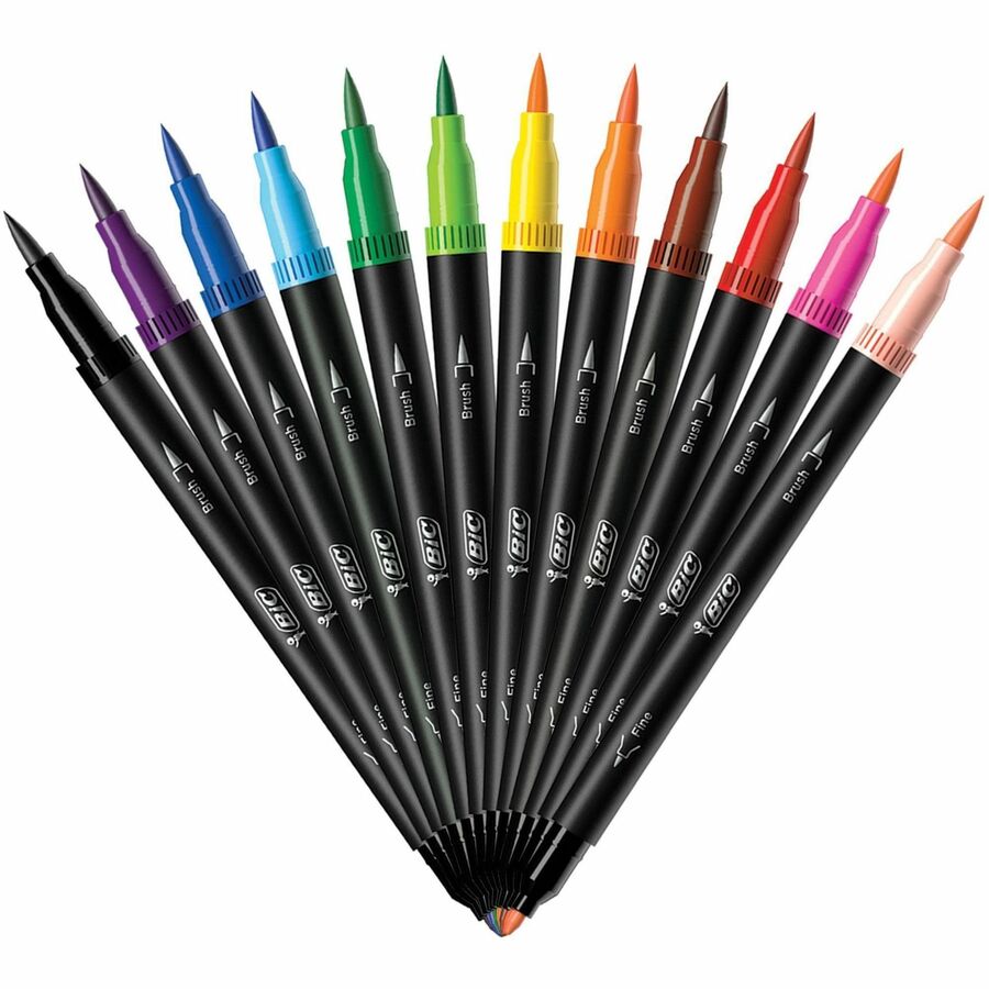 BIC Intensity Marker - Assorted Water Based Ink - 12 Pack