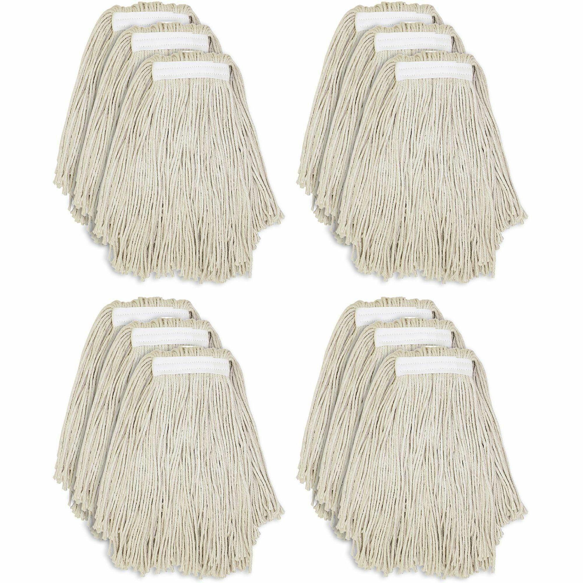 Genuine Joe Narrow Band Mophead - Cotton, Fiber, Yarn - 1Each