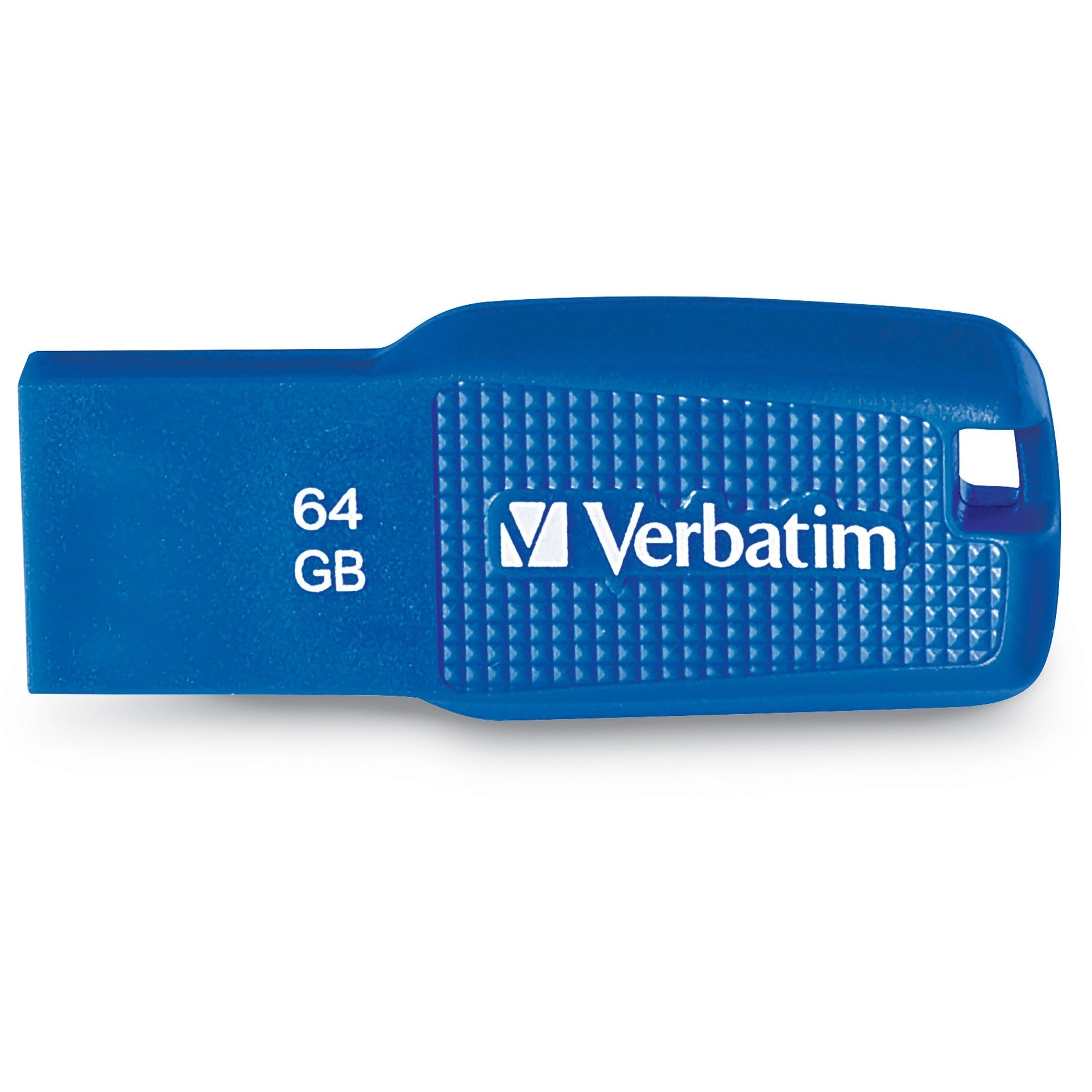 Verbatim 64GB Ergo USB 3.0 Flash Drive - Blue - The Verbatim Ergo USB drive features an ergonomic design for in-hand comfort and COB design for enhanced reliability. - 2