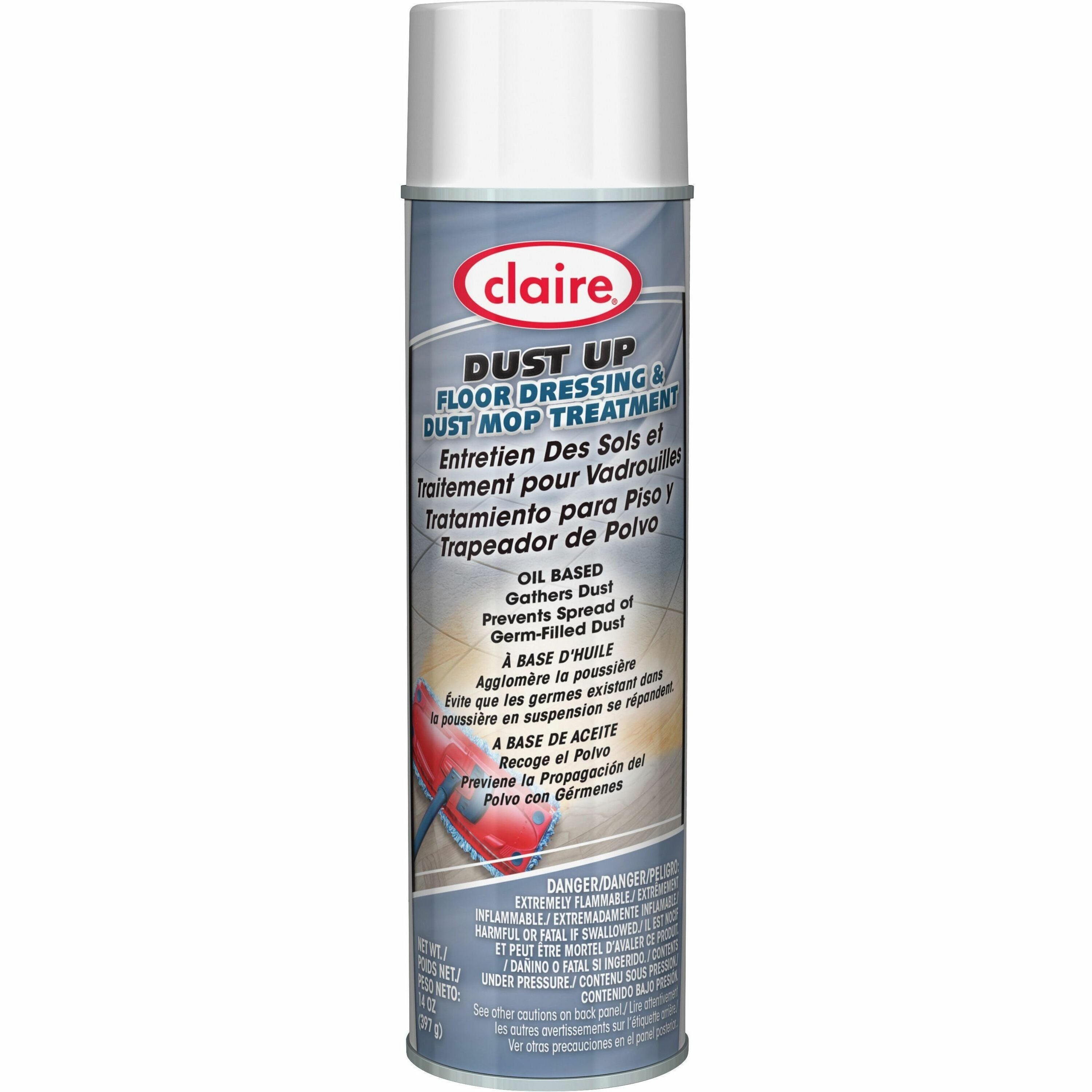 Dust Up Floor Dressing and Dust Mop Treatment, Lemon Scent, 14 oz Aerosol Spray, Dozen