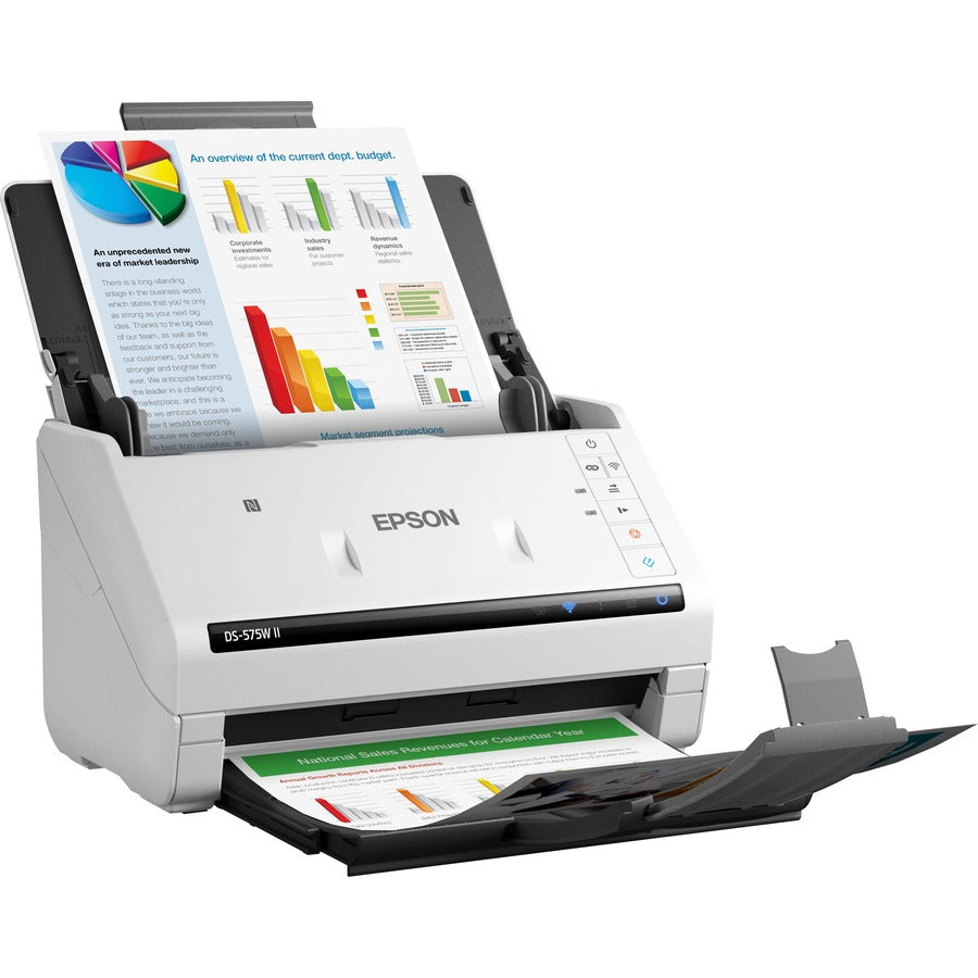 DS-575W II Wireless Color Duplex Document Scanner, 600 dpi Optical Resolution, 50-Sheet Duplex Auto Document Feeder