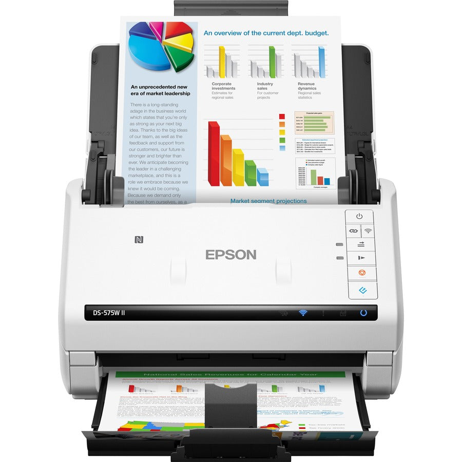 DS-575W II Wireless Color Duplex Document Scanner, 600 dpi Optical Resolution, 50-Sheet Duplex Auto Document Feeder
