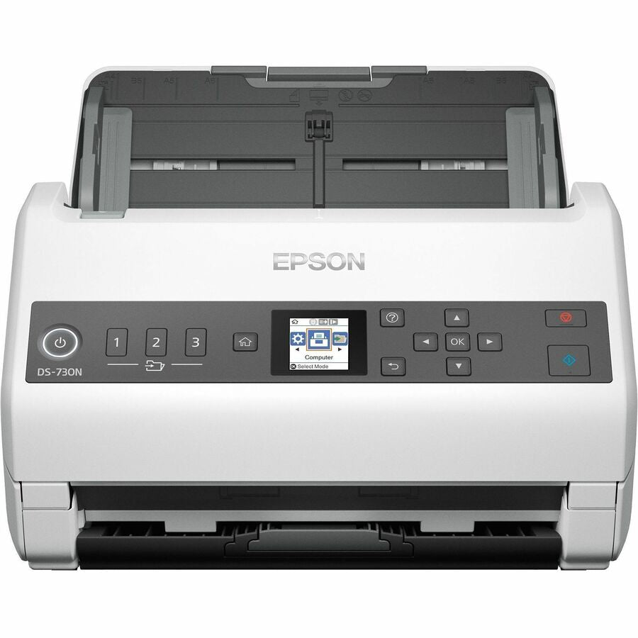 DS-730N Network Color Document Scanner, 600 dpi Optical Resolution, 100-Sheet Duplex Auto Document Feeder