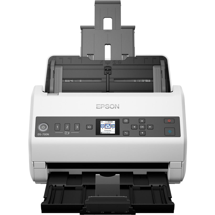 DS-730N Network Color Document Scanner, 600 dpi Optical Resolution, 100-Sheet Duplex Auto Document Feeder