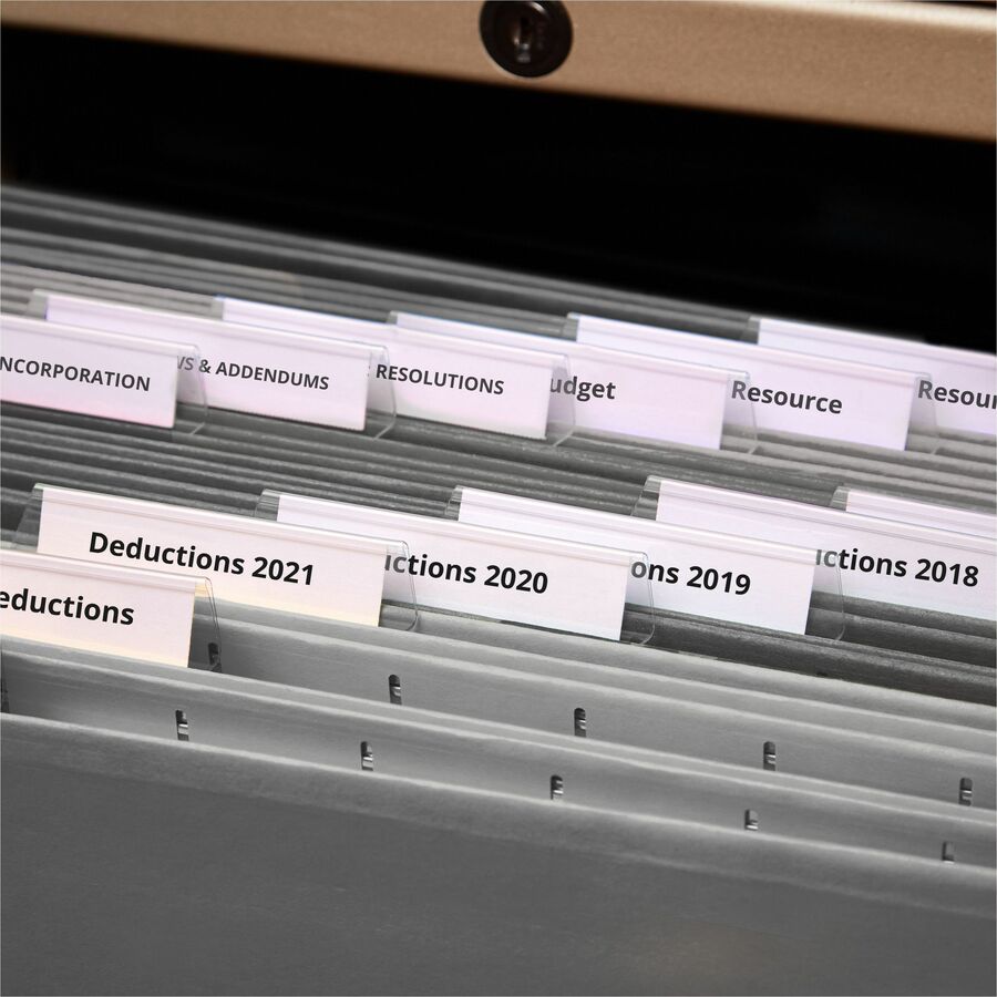 Avery Hanging File Folder Tabs and Inserts, 1/5 Cut, Clear, 20 File Folder Tabs and Inserts Total (06727) - Avery Hanging File Folder Tabs, 1/5 Cut, 20 Total (06727)