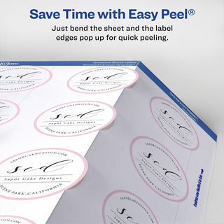 Avery TrueBlock Multipurpose Label - Permanent Adhesive - Round - Laser, Inkjet - Bright White - Paper - 12 / Sheet - 25 Total Sheets - 300 Total Label(s) - 5 / Carton
