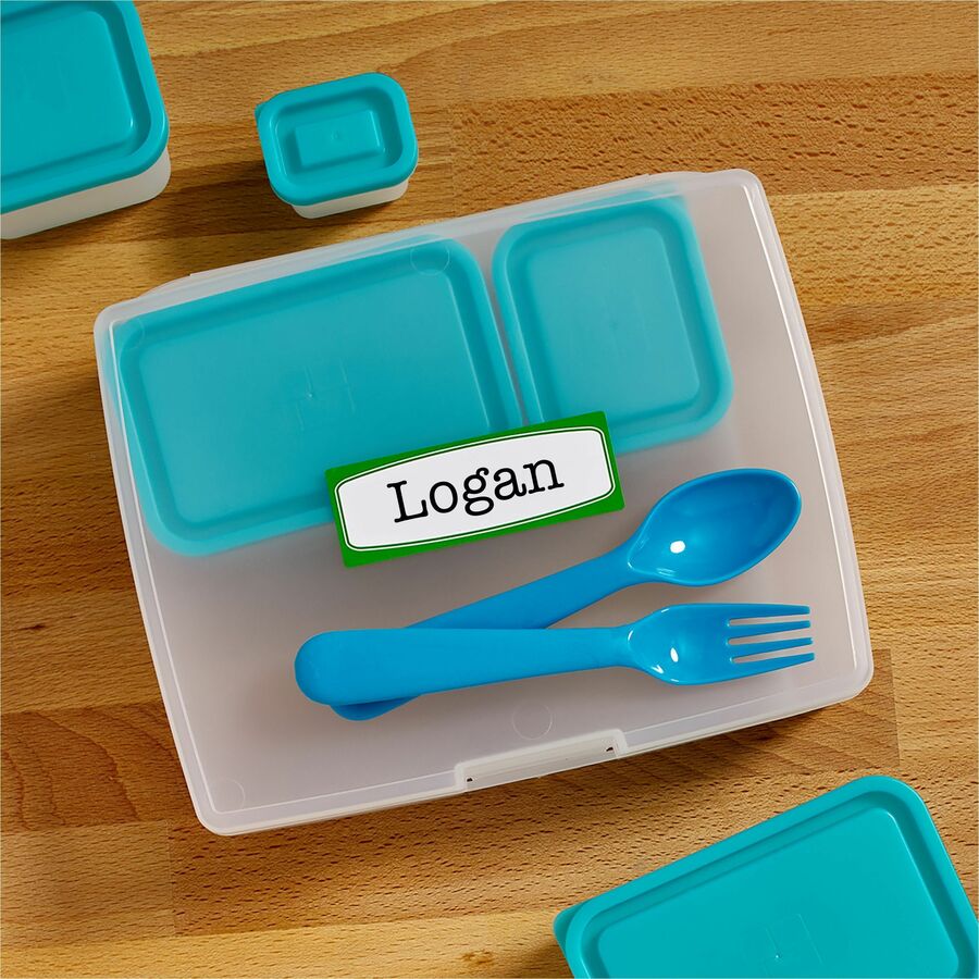 Avery Kids Handwritten Identification Labels, 3.5 x 1.25, Assorted Border Colors, 4 Labels/Sheet, 5 Sheets/Pack