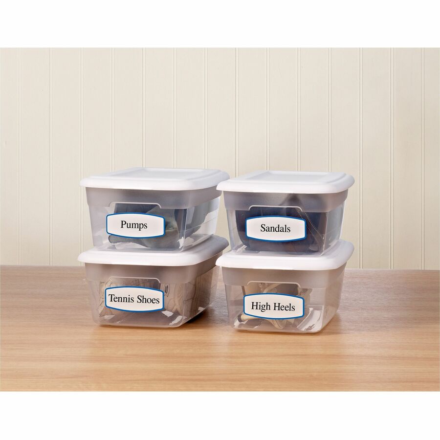 Avery Blue Border Removable Multi-Use Labels - Removable Adhesive - Arched Rectangle - Laser, Inkjet - White, Blue - Paper - 3 / Sheet - 90 Total Sheets - 270 Total Label(s) - 18 / Carton