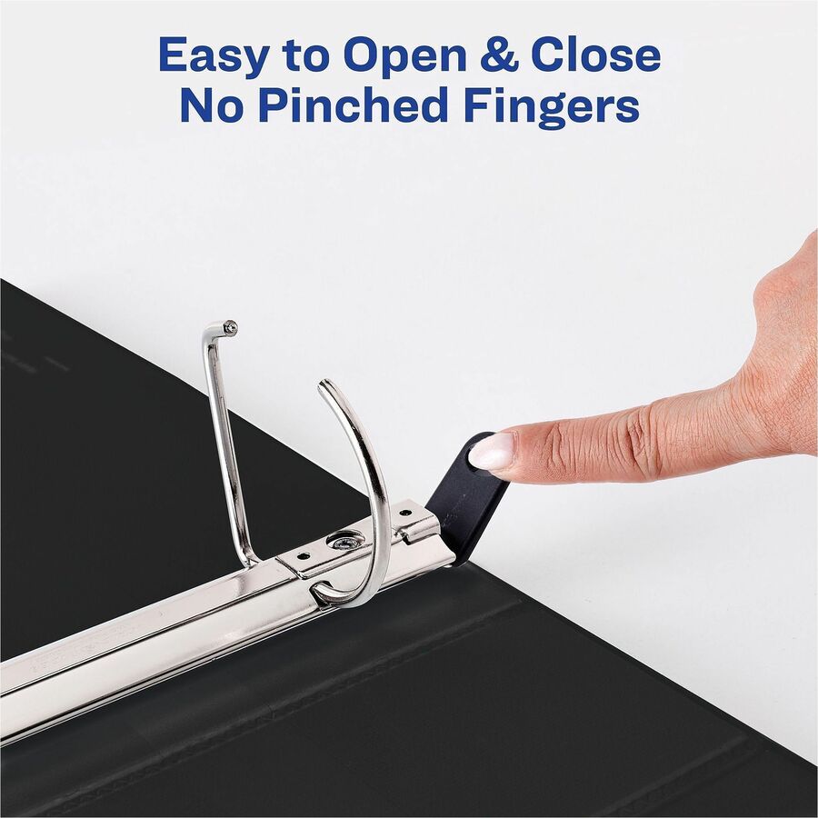 Heavy-Duty Non Stick View Binder with DuraHinge and Slant Rings, 3 Rings, 2" Capacity, 11 x 8.5, White, 4/Pack