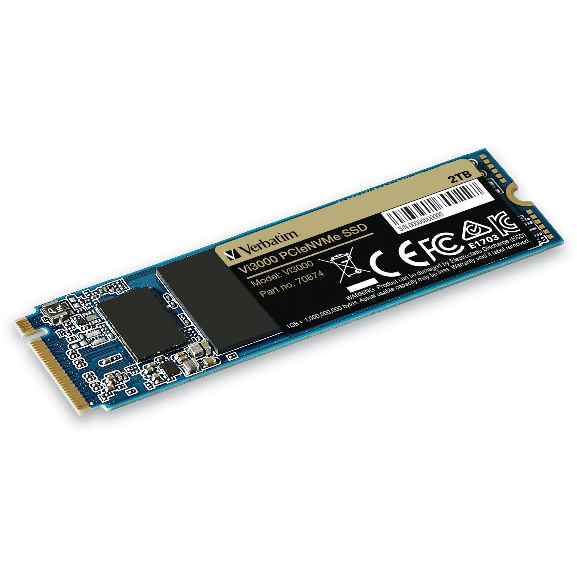 verbatim-vi3000-2-tb-solid-state-drive-m2-2280-internal-pci-express-nvme-pci-express-nvme-30-x4-notebook-desktop-pc-device-supported-1200-tb-tbw-3000-mb-s-maximum-read-transfer-rate-5-year-warranty_ver70874 - 1