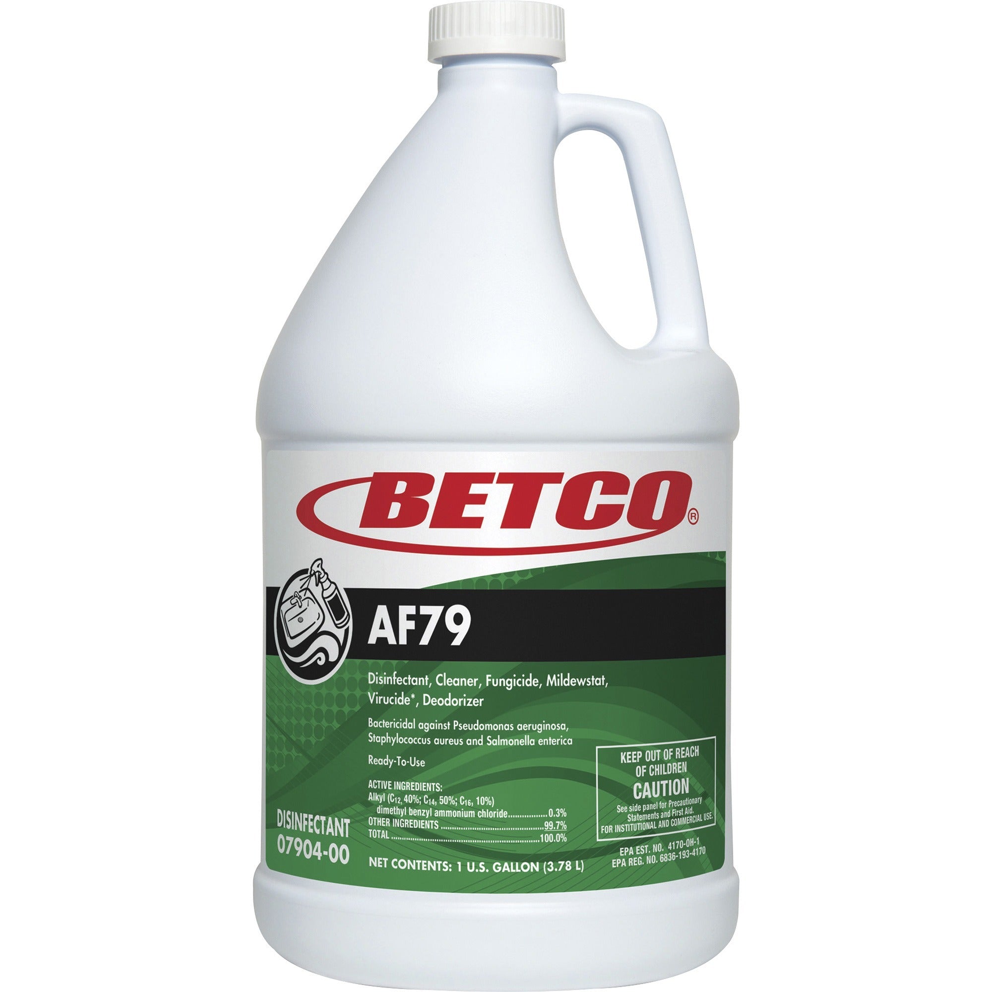 Betco AF79 Acid-Free Restroom Cleaner - Ready-To-Use - 128 fl oz (4 quart) - Citrus Bouquet Scent - 1 Each - Disinfectant, Deodorize, Long Lasting, Rinse-free - Clear Blue - 1