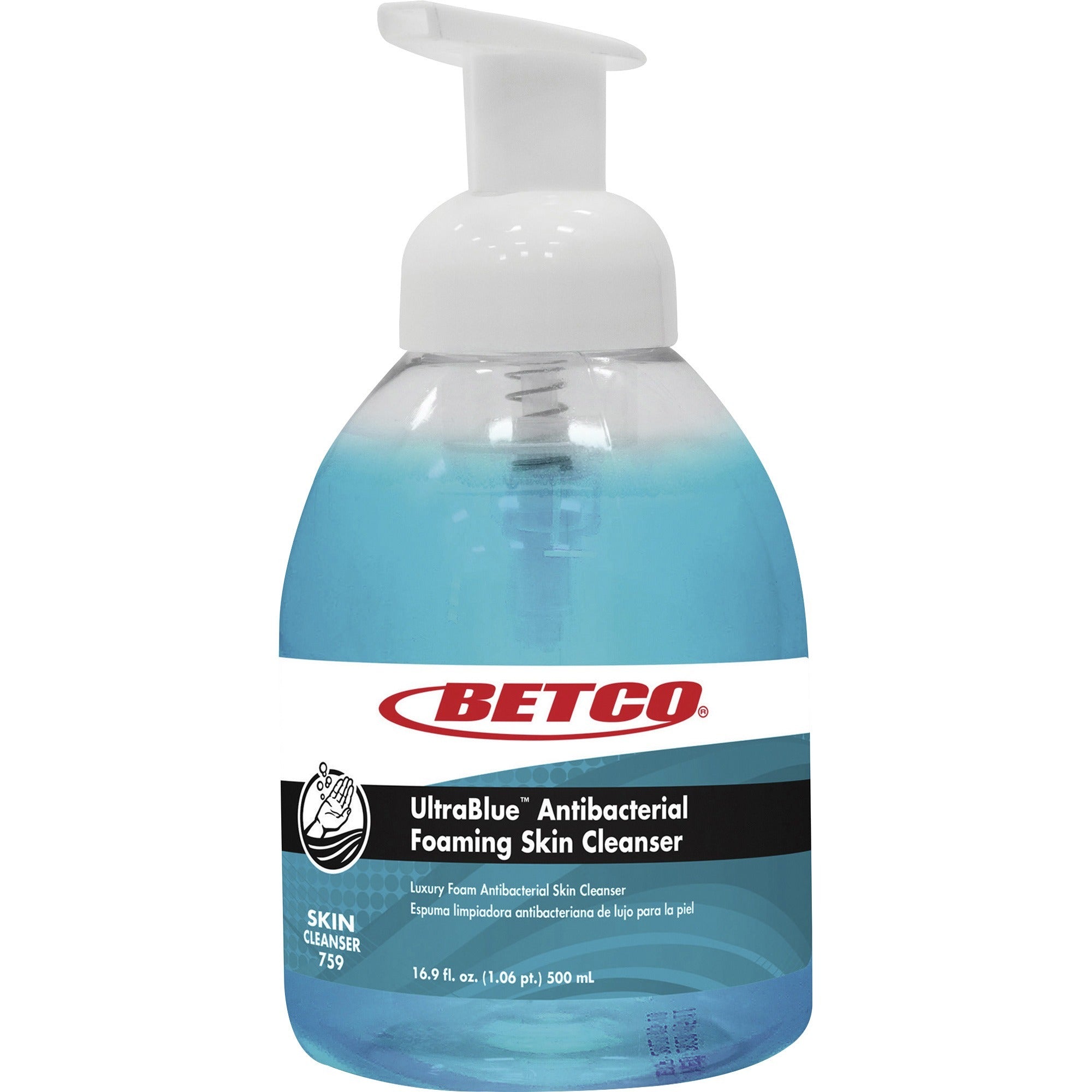 betco-ultra-blue-antibacterial-skin-cleanser-foam-1691-fl-oz-clean-ocean-pump-bottle-applicable-on-hand-skin-anti-bacterial-non-irritating-moisturising-1-each_bet7590900 - 1