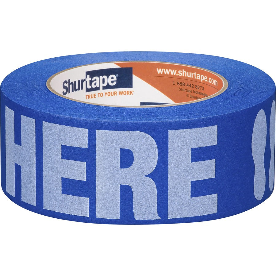 Duck STAND HERE Floor Marking Tape - 60 yd Length x 1.88" Width - 1 / Roll - 100 Per Roll - Blue