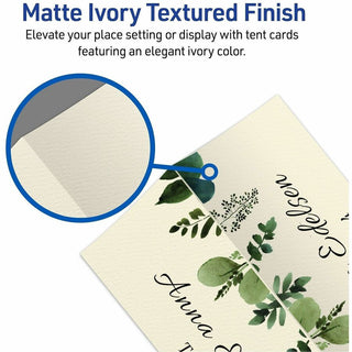Avery Ivory Matte 2-sided Place Cards - 3.8" - 750/Carton - Ivory
