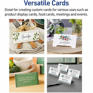 Avery Ivory Matte 2-sided Place Cards - 3.8" - 750/Carton - Ivory
