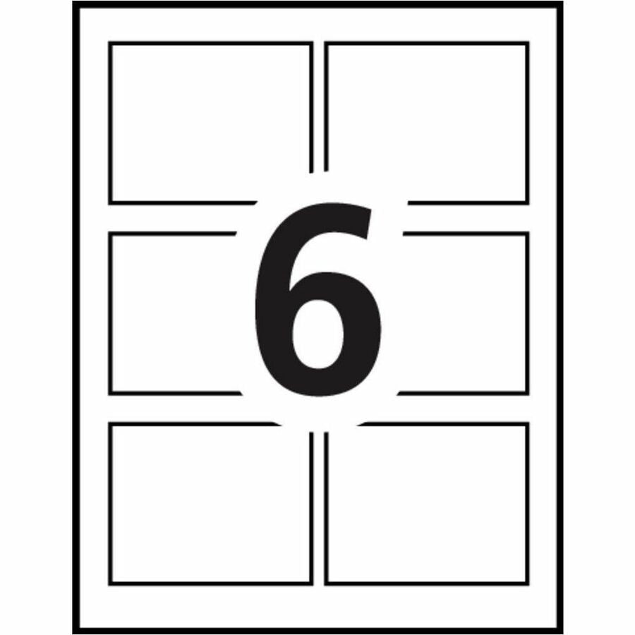 Avery Name Badge - 5 / Carton - Rectangular Shape - Non-adhesive, Non-toxic, Durable, Magnetic, Heavy Duty, Printable, Micro Perforated, Recyclable - PVC Plastic - White