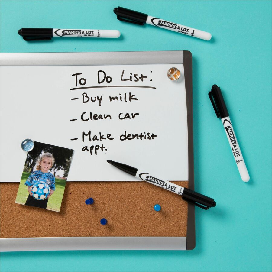 Avery Marks-A-Lot Value Pack Dry Erase Markers - Bullet Marker Point Style - Black - 200 / Carton