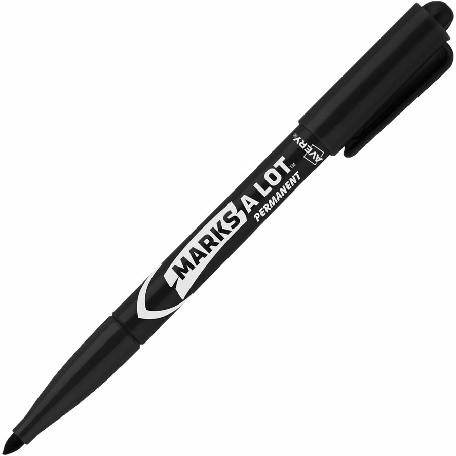 Avery Marks-A-Lot Value Pack Pen-Style Permanent Markers - Bullet Marker Point Style - Black - 200 / Carton