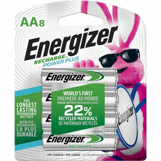 NiMH Rechargeable AA Batteries, 1.2 V, 8/Pack