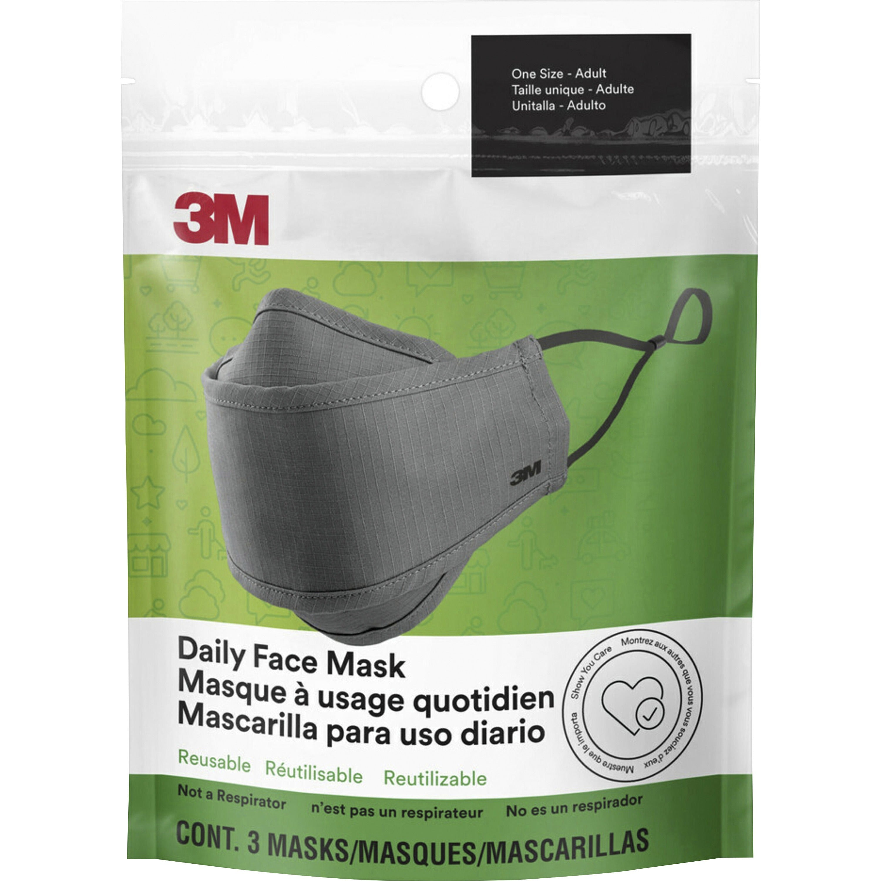3m-daily-face-masks-recommended-for-face-indoor-outdoor-office-transportation-cotton-fabric-gray-lightweight-breathable-adjustable-elastic-loop-nose-clip-comfortable-washable-3-pack_mmmrfm1003 - 1