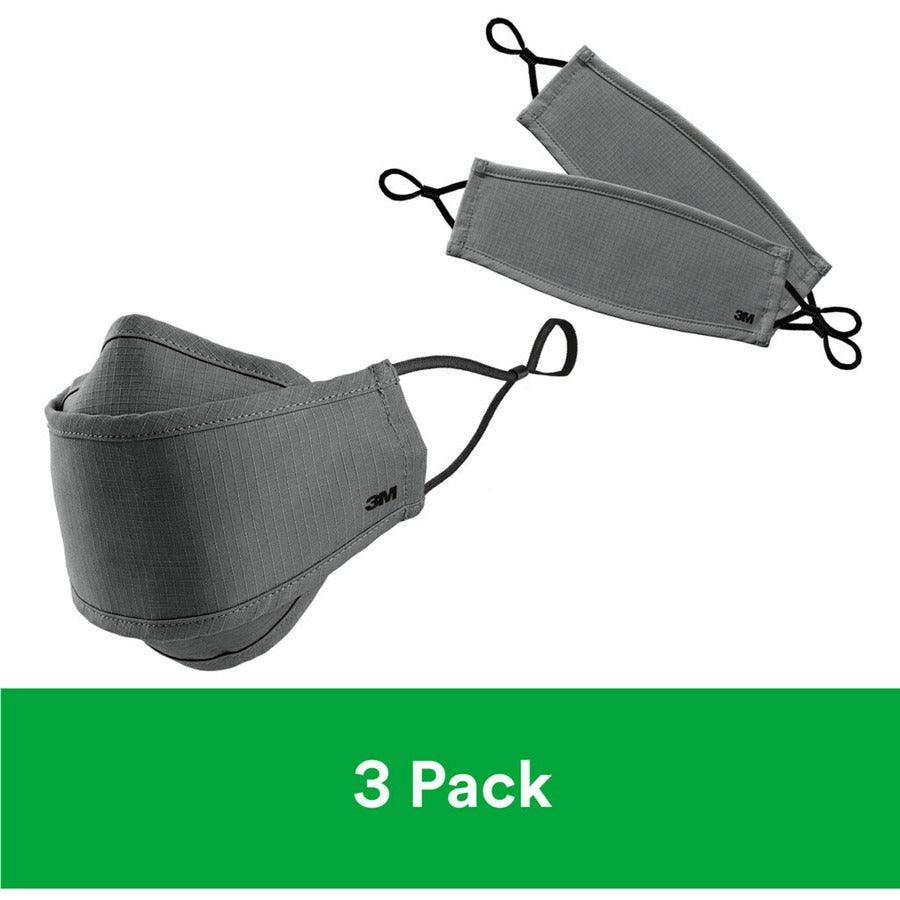 3m-daily-face-masks-recommended-for-face-indoor-outdoor-office-transportation-cotton-fabric-gray-lightweight-breathable-adjustable-elastic-loop-nose-clip-comfortable-washable-3-pack_mmmrfm1003 - 3