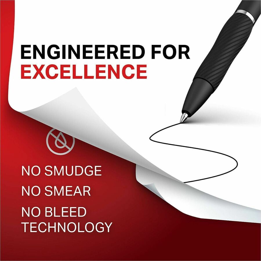 S-Gel High-Performance Gel Pen, Retractable, Medium 0.7 mm, Green Ink, Black Barrel, Dozen