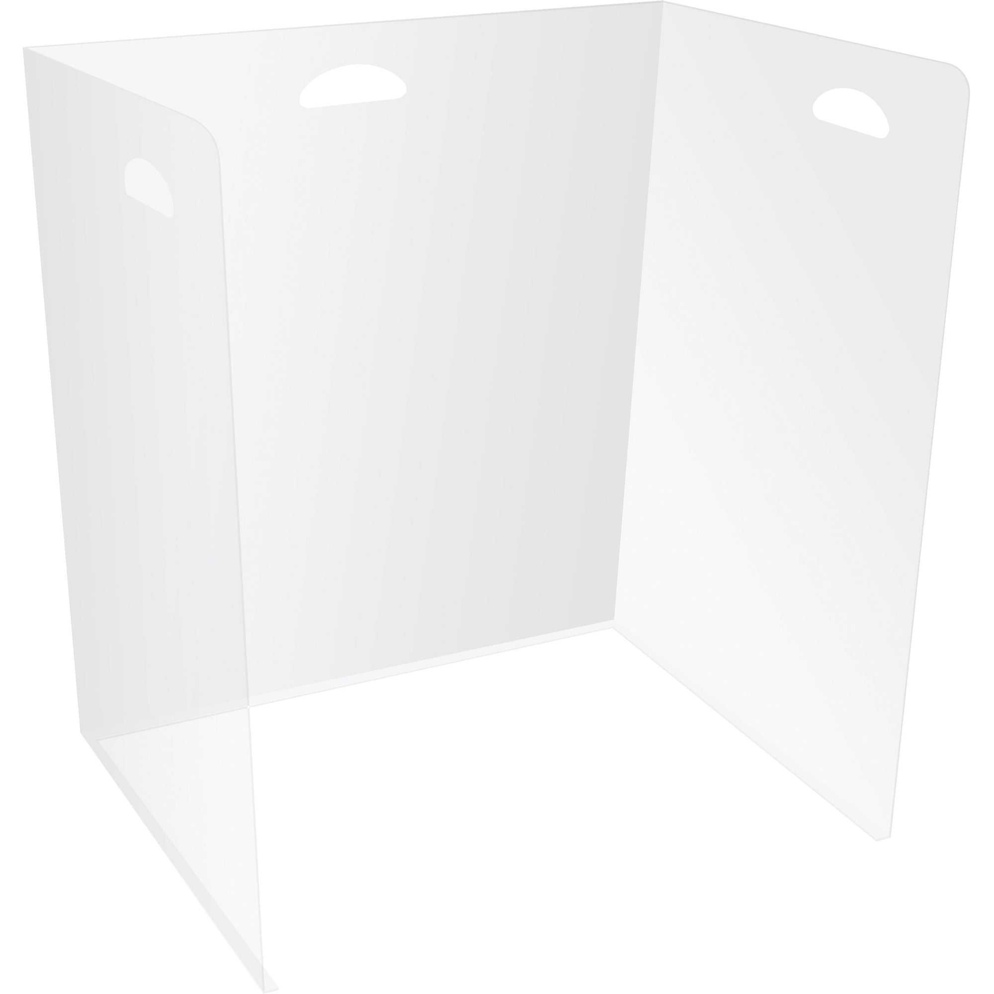 Lightweight Desktop Barriers, 22 x 16 x 24, Polypropylene, Clear, 10/Carton