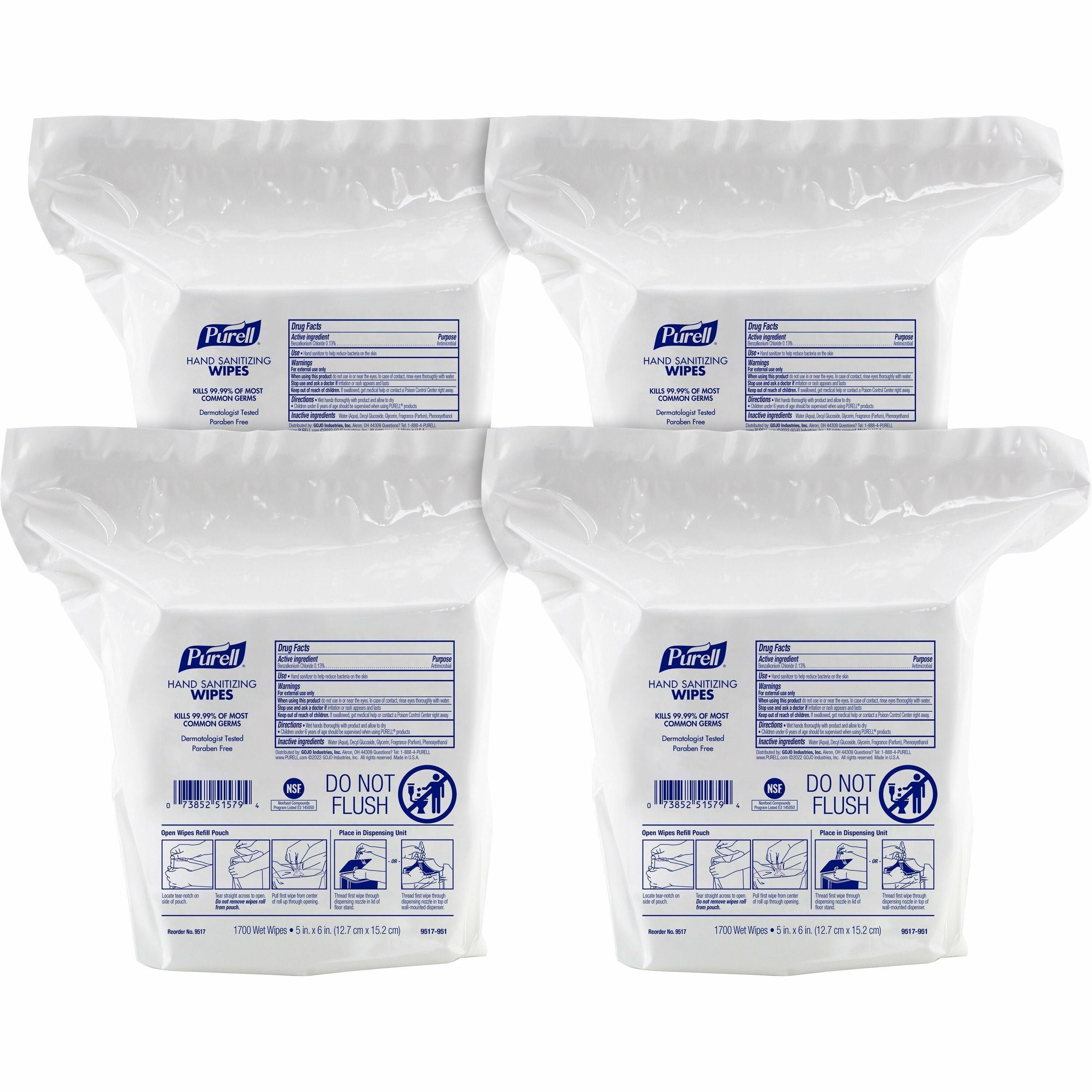 purell-refill-pouch-hand-sanitizing-wipes-5-x-6-1700-sheets-white-alcohol-free-durable-for-hand-food-processor-office-health-club-grocery-store-per-pouch-4-carton_goj951704 - 1