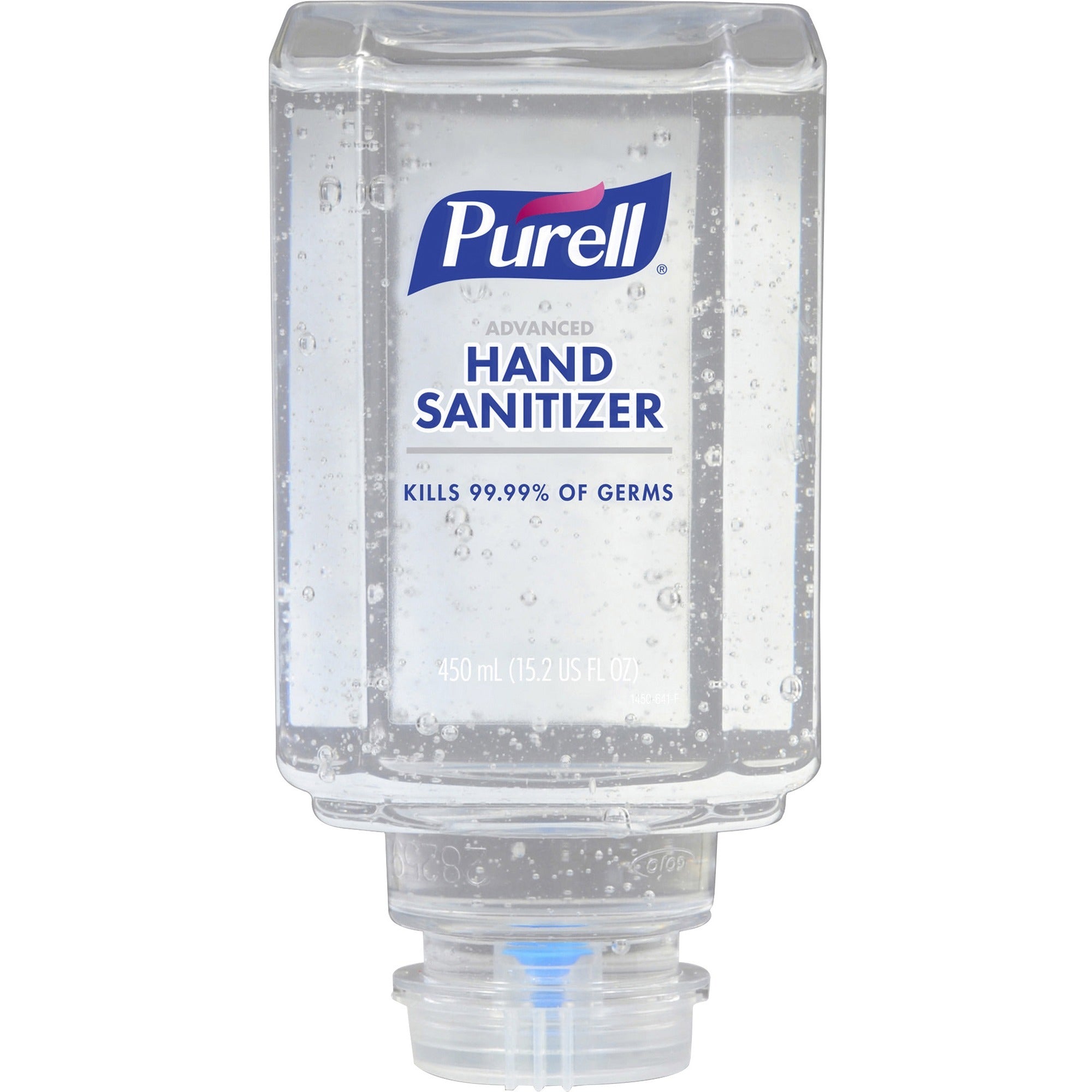 purell-advanced-hand-sanitizer-gel-refill-clean-scent-152-fl-oz-450-ml-push-pump-dispenser-kill-germs-hand-skin-clear-dye-free-refillable-unscented-6-carton_goj445006 - 2