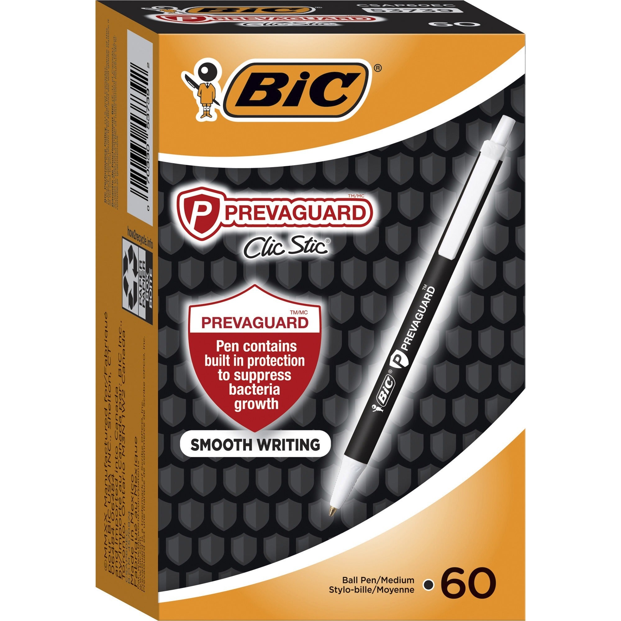 bic-prevaguard-clic-stic-antimicrobial-pens-medium-pen-point-1-mm-pen-point-size-retractable-black-60-box_biccsap60ecbk - 1