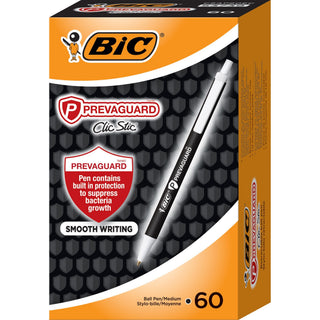 bic-prevaguard-clic-stic-antimicrobial-pens-medium-pen-point-1-mm-pen-point-size-retractable-black-60-box_biccsap60ecbk - 3