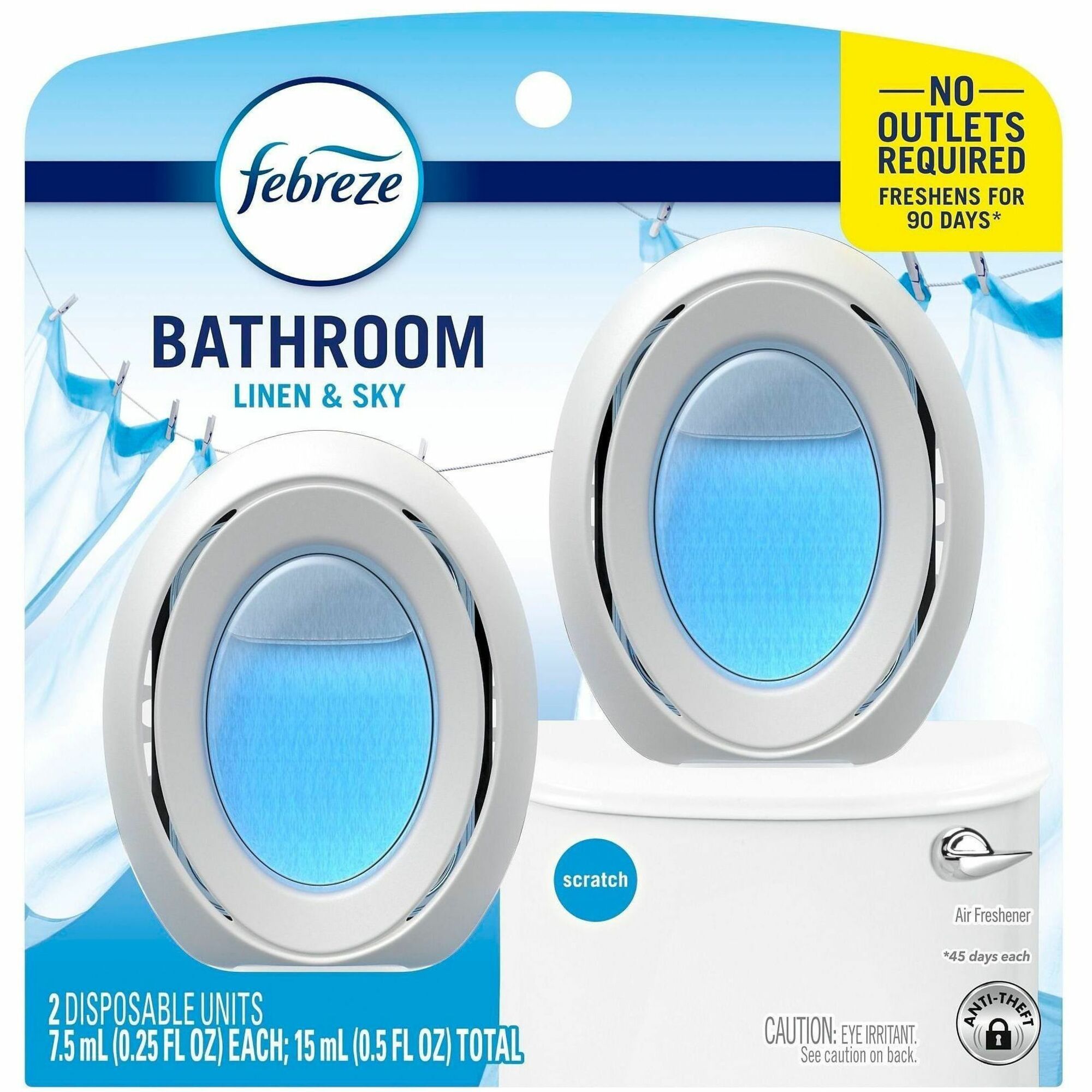 Febreze Linen/Sky Small Spaces - Liquid - 25 fl oz (0.8 quart) - Linen & Sky - 45 Day - 2 / Pack