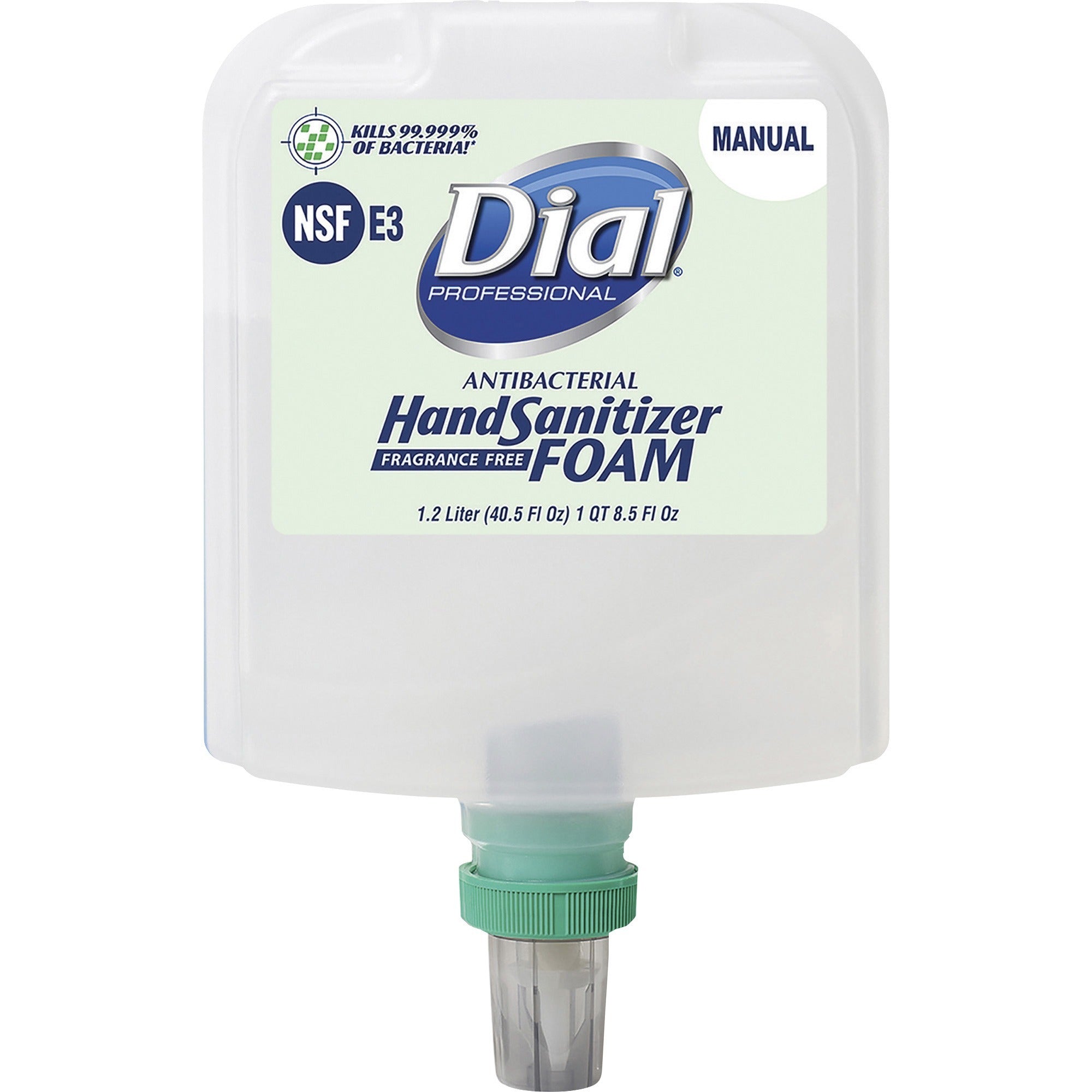 dial-hand-sanitizer-foam-refill-405-fl-oz-11977-ml-bacteria-remover-healthcare-restaurant-school-office-daycare-clear-dye-free-fragrance-free-3-carton_dia19714ct - 2