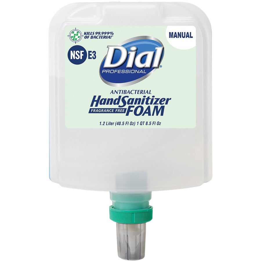 dial-hand-sanitizer-foam-refill-405-fl-oz-11977-ml-bacteria-remover-healthcare-restaurant-school-office-daycare-clear-dye-free-fragrance-free-3-carton_dia19714ct - 3