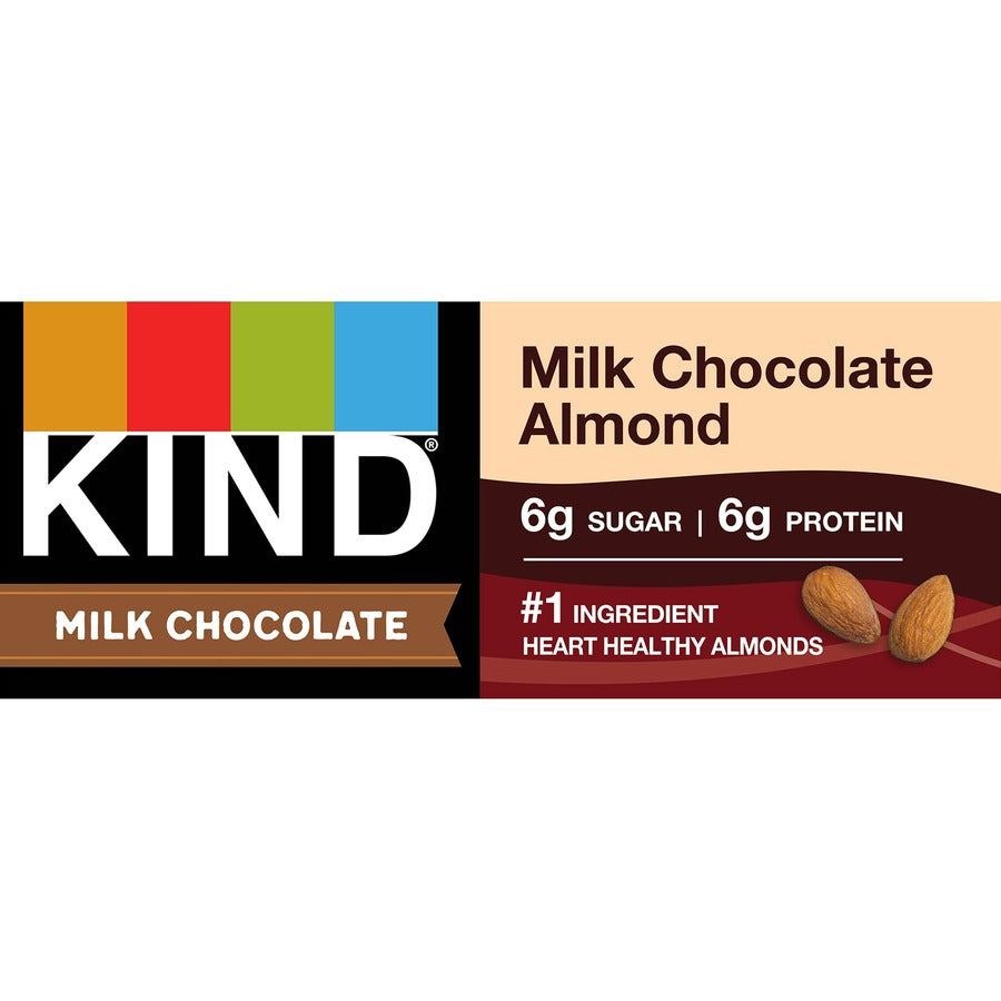 Milk Chocolate Bars, Milk Chocolate Almond, 1.4 oz Bar, 12/Box