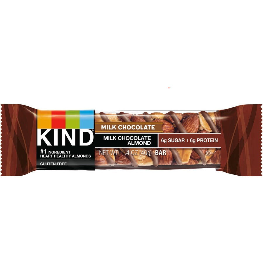 Milk Chocolate Bars, Milk Chocolate Almond, 1.4 oz Bar, 12/Box
