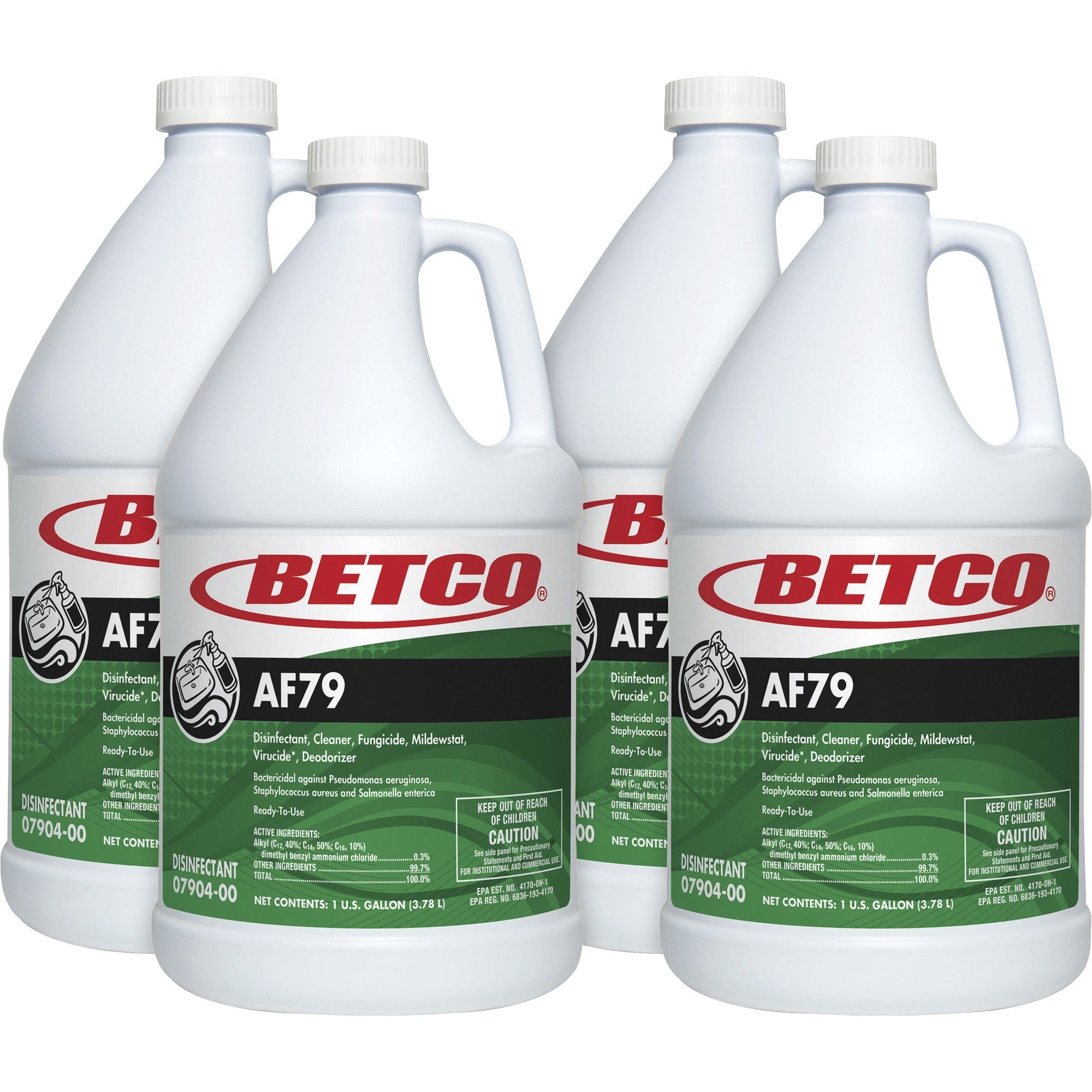 Betco AF79 Acid-Free Restroom Cleaner - Ready-To-Use - 128 fl oz (4 quart) - Citrus Bouquet Scent - 4 / Carton - Disinfectant, Deodorize, Long Lasting, Rinse-free - Clear Blue - 1