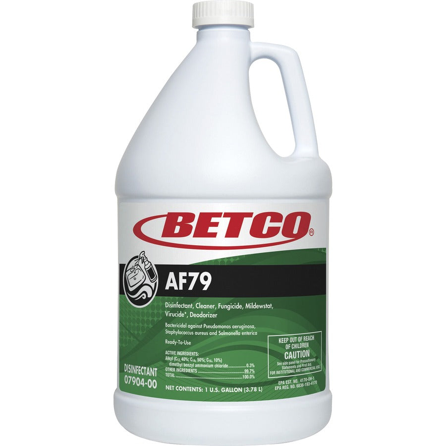 Betco AF79 Acid-Free Restroom Cleaner - Ready-To-Use - 128 fl oz (4 quart) - Citrus Bouquet Scent - 4 / Carton - Disinfectant, Deodorize, Long Lasting, Rinse-free - Clear Blue