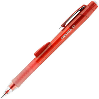 Chroma Mechanical Pencil, 0.7 mm, HB (#2), Black Lead, Red Barrel, Dozen