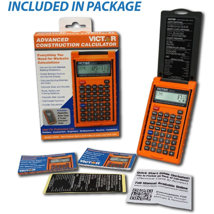 victor-c6000-advanced-construction-calculator-lcd-display-battery-powered-031-lcd-battery-powered-2-lr44-65-x-35-x-08-orange_vctc6000 - 6