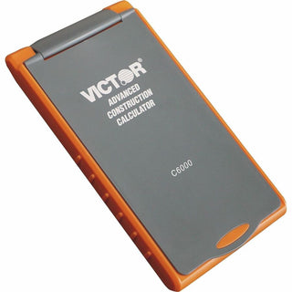 Victor C6000 Advanced Construction Calculator - LCD Display, Battery Powered - 0.31" - LCD - Battery Powered - 2 - LR44 - 6.5" x 3.5" x 0.8" - Orange