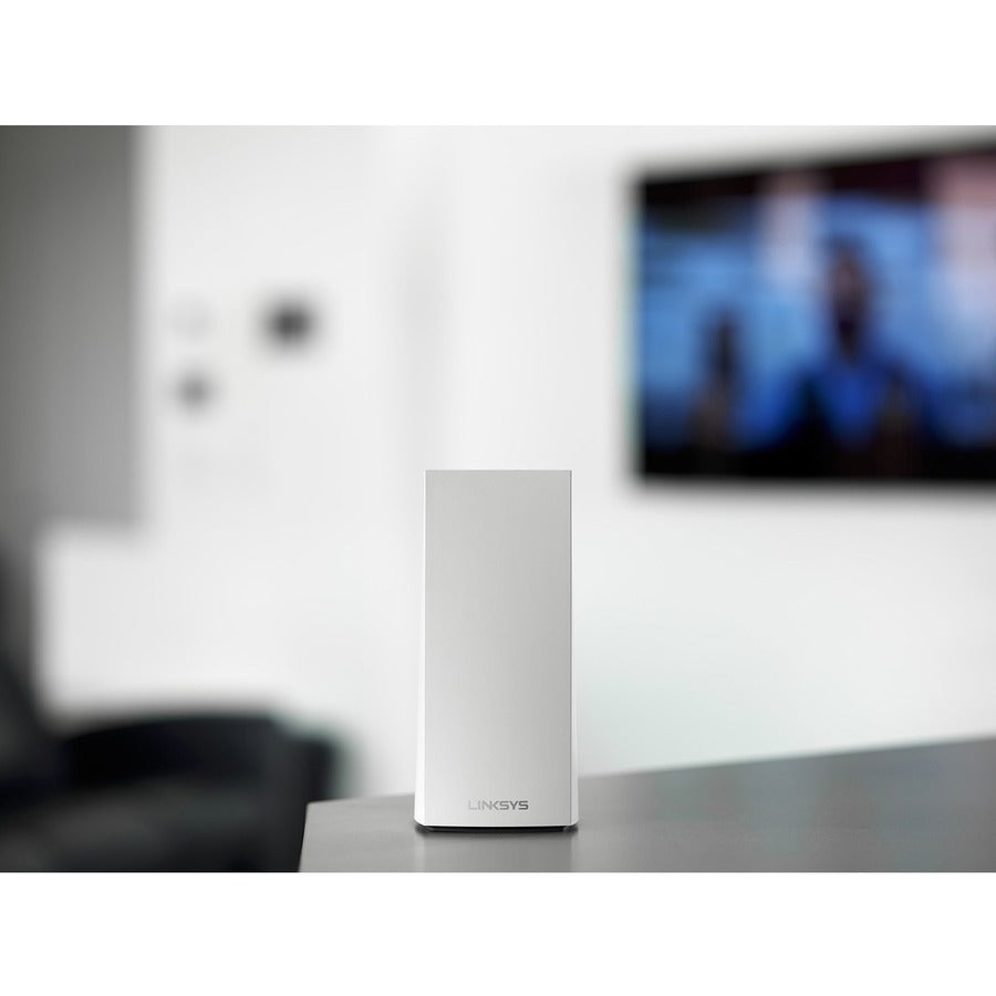 Linksys Velop MX4200 Wi-Fi 6 IEEE 802.11ax Ethernet Wireless Router - 2.40 GHz ISM Band - 5 GHz UNII Band - 9 x Antenna(9 x Internal) - 525 MB/s Wireless Speed - 3 x Network Port - 1 x Broadband Port - USB - Gigabit Ethernet - Desktop