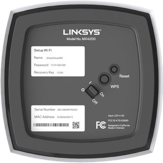 Linksys Velop MX4200 Wi-Fi 6 IEEE 802.11ax Ethernet Wireless Router - 2.40 GHz ISM Band - 5 GHz UNII Band - 9 x Antenna(9 x Internal) - 525 MB/s Wireless Speed - 3 x Network Port - 1 x Broadband Port - USB - Gigabit Ethernet - Desktop