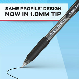 Paper Mate Profile Retractable Ballpoint Pen - 1 mm Pen Point Size - Retractable - Assorted - Assorted Barrel - 4 / Pack