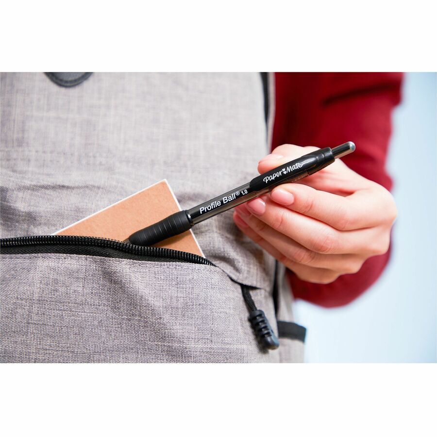 Paper Mate Profile Retractable Ballpoint Pen - 1 mm Pen Point Size - Retractable - Assorted - Assorted Barrel - 4 / Pack