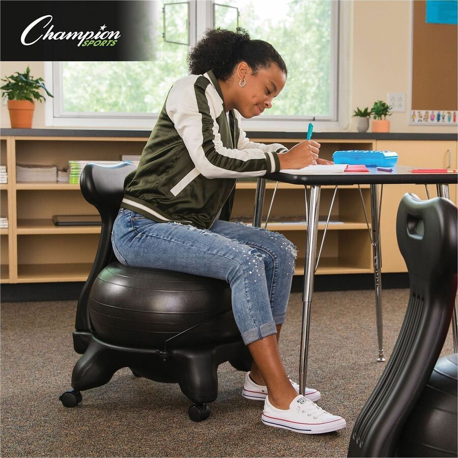 FitPro Ball Chair, Supports Up to 200 lb, Gray