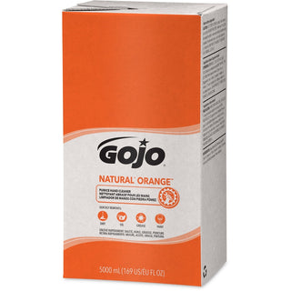 Gojo Natural Orange Pumice Hand Cleaner - Citrus ScentFor - 1.3 gal (5 L) - Oil Remover, Grease Remover, Dirt Remover, Soil Remover - Hand - White - Fast Acting - 2 / Carton